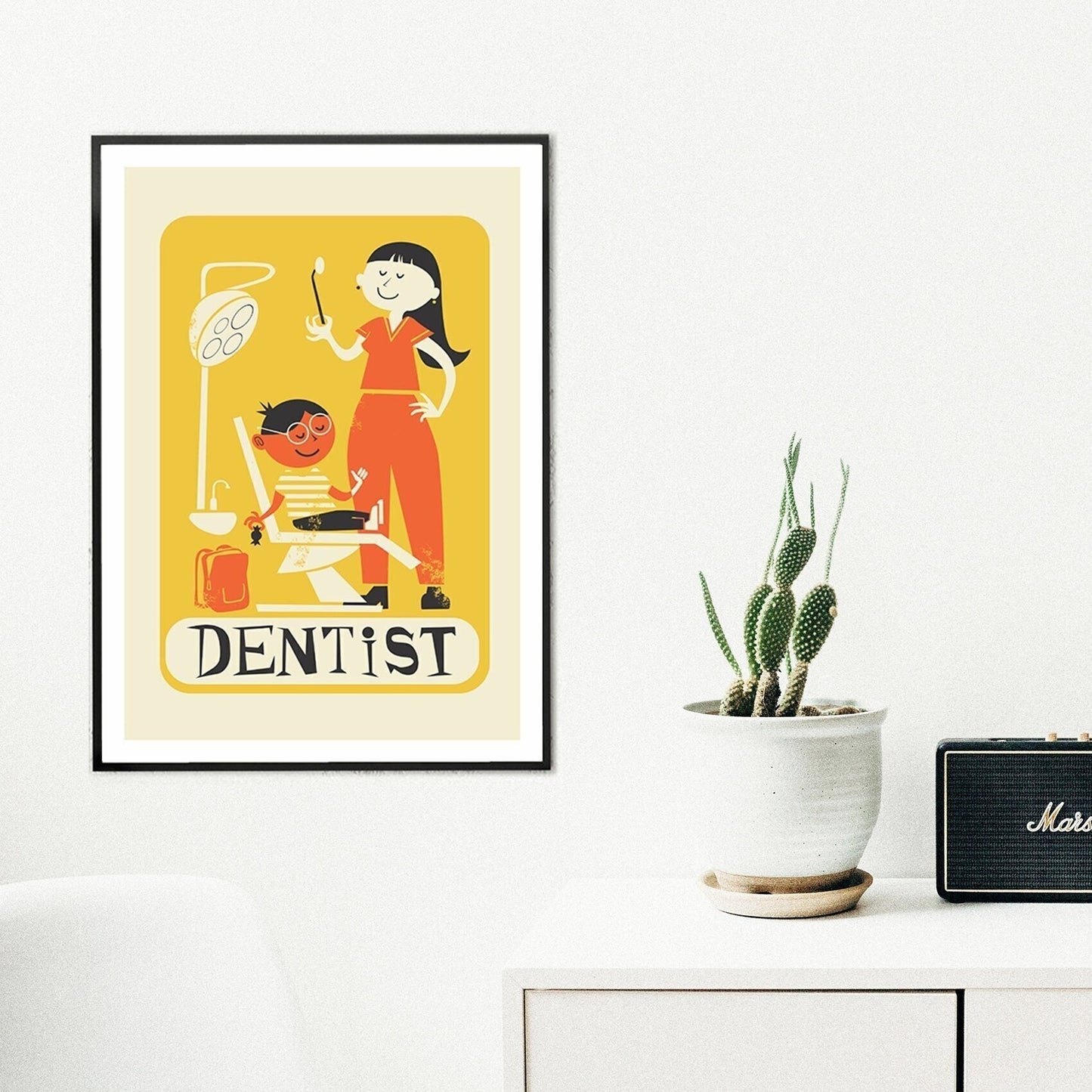 Gift For Dentist, Custom Personalized Artwork Poster, Mothers Day Birthday Gift, Orthodontist