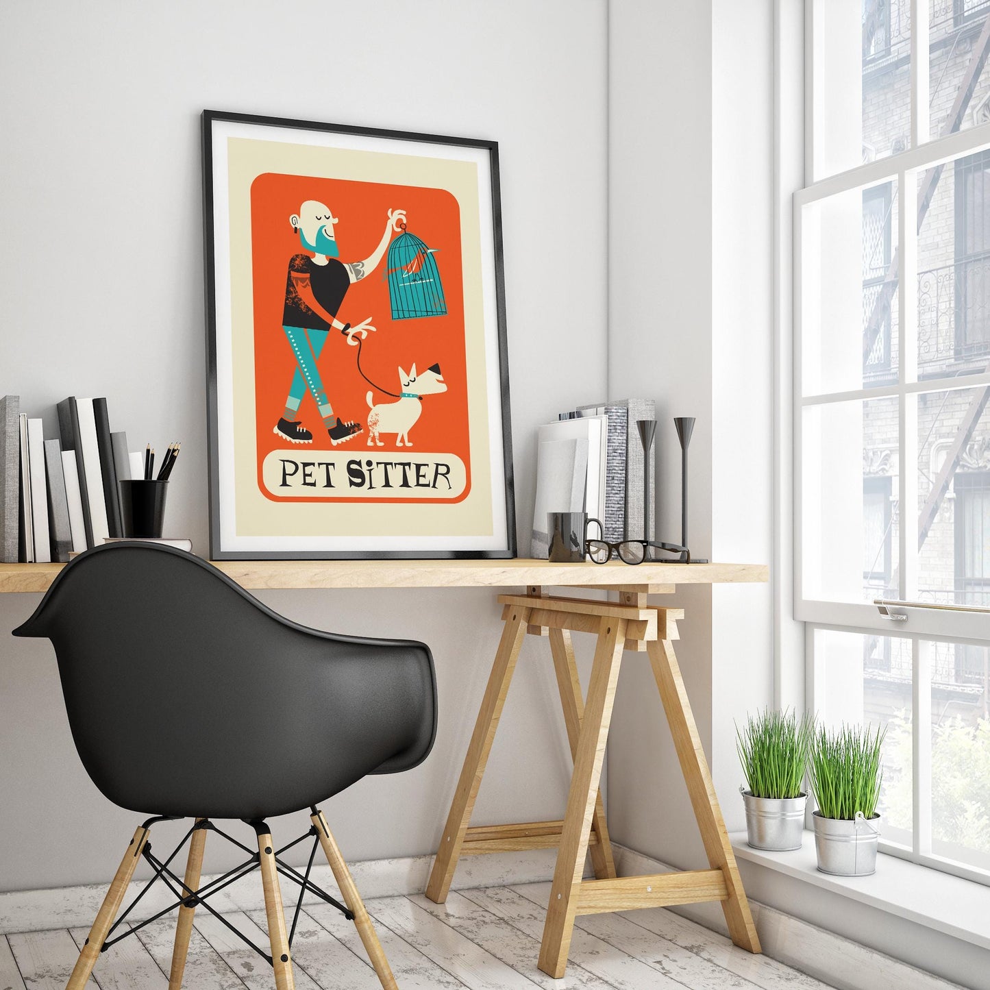 Dog Sitter Thank You Gift, Pet Bird Sitter Daycare, New Dog Owner Appreciation Poster