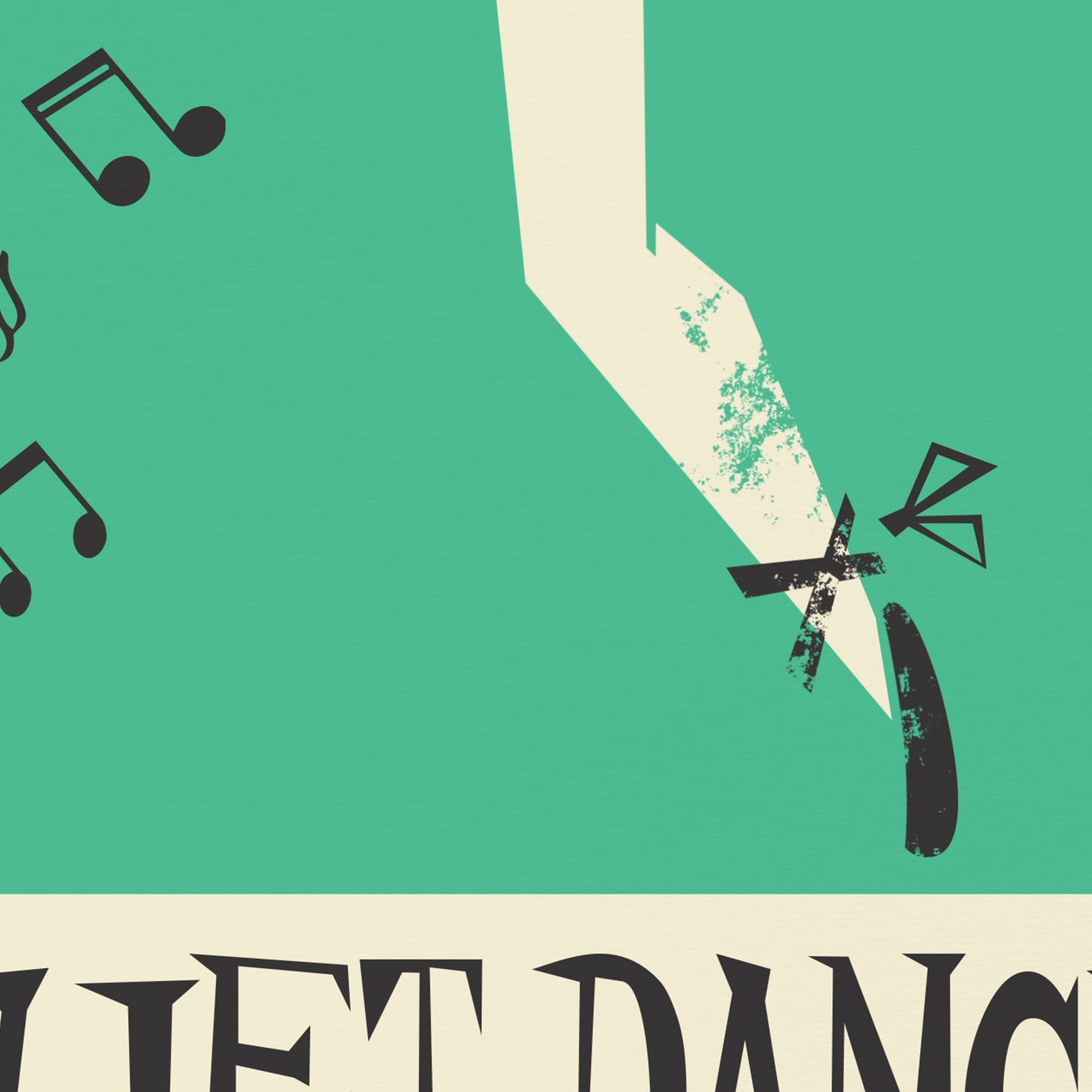 Ballet Dancer Birthday Gift Print, Personalised Ballerina Mid Century Poster, Dance Shoes