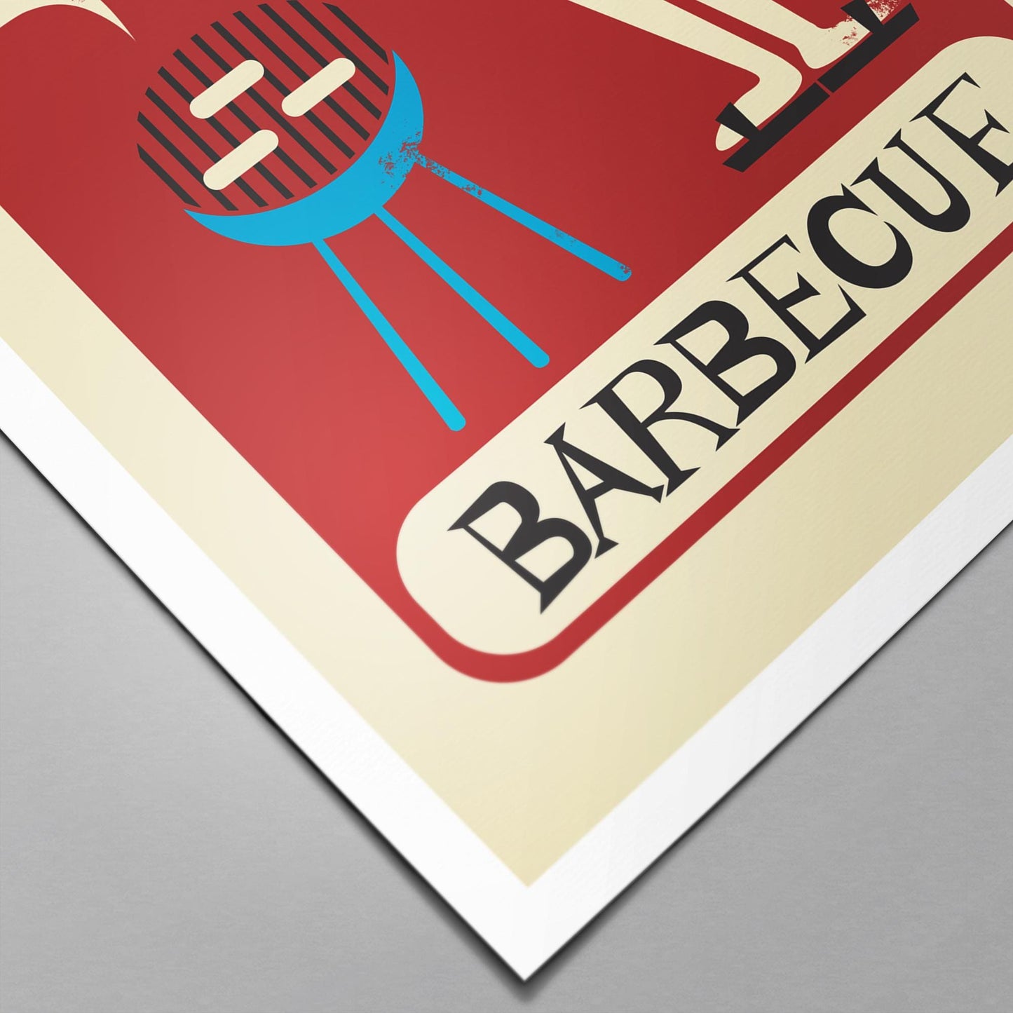 Barbecue Poster, Dad's BBQ Grill Party, Colorful Food Art Kitchen Decor, Father 's Day Gift