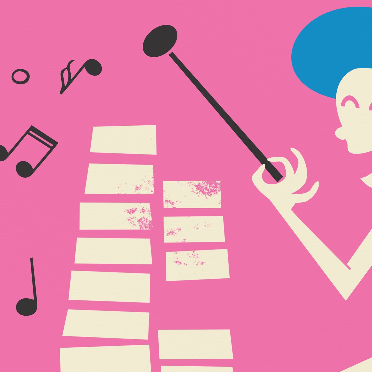 Xylophone Print, Jazz Poster Artwork, Pop Design, Choose Your Colors And Name