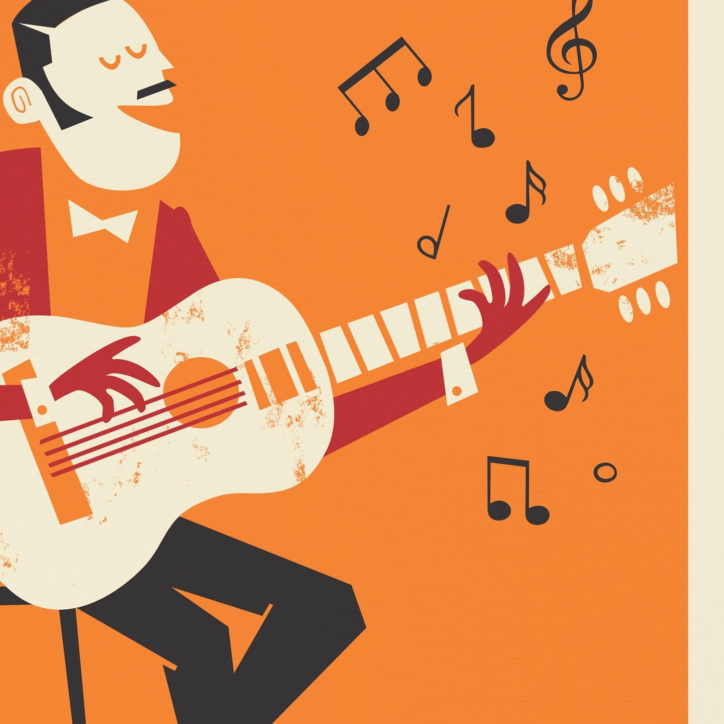 Set of Two Guitar Prints, Mid 50s Classic Posters, Best Gift For Guitarists