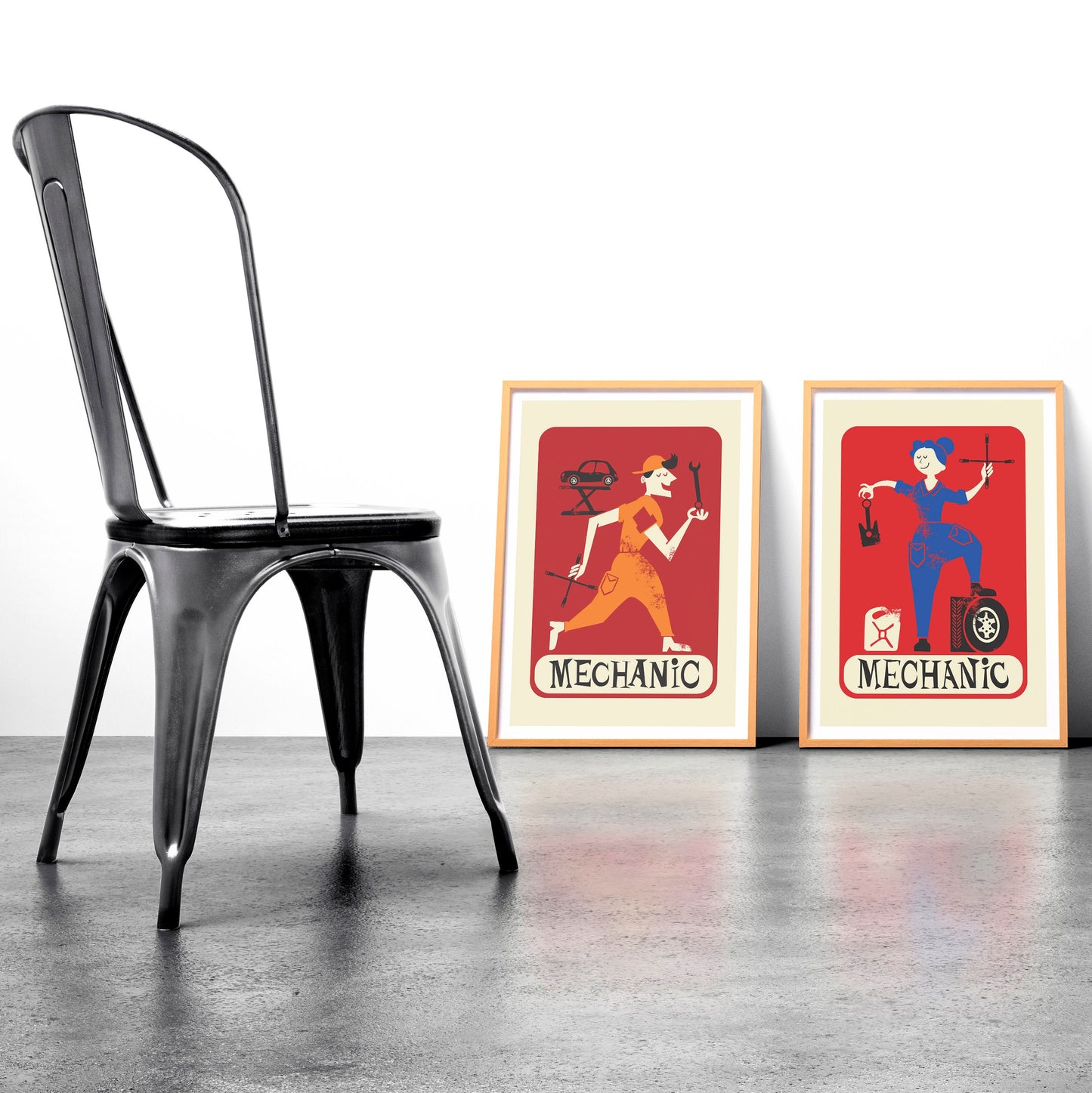 Set Of Two Mechanic Posters, Diesel Auto Gifts, Funny Custom Personalised Set Of Prints