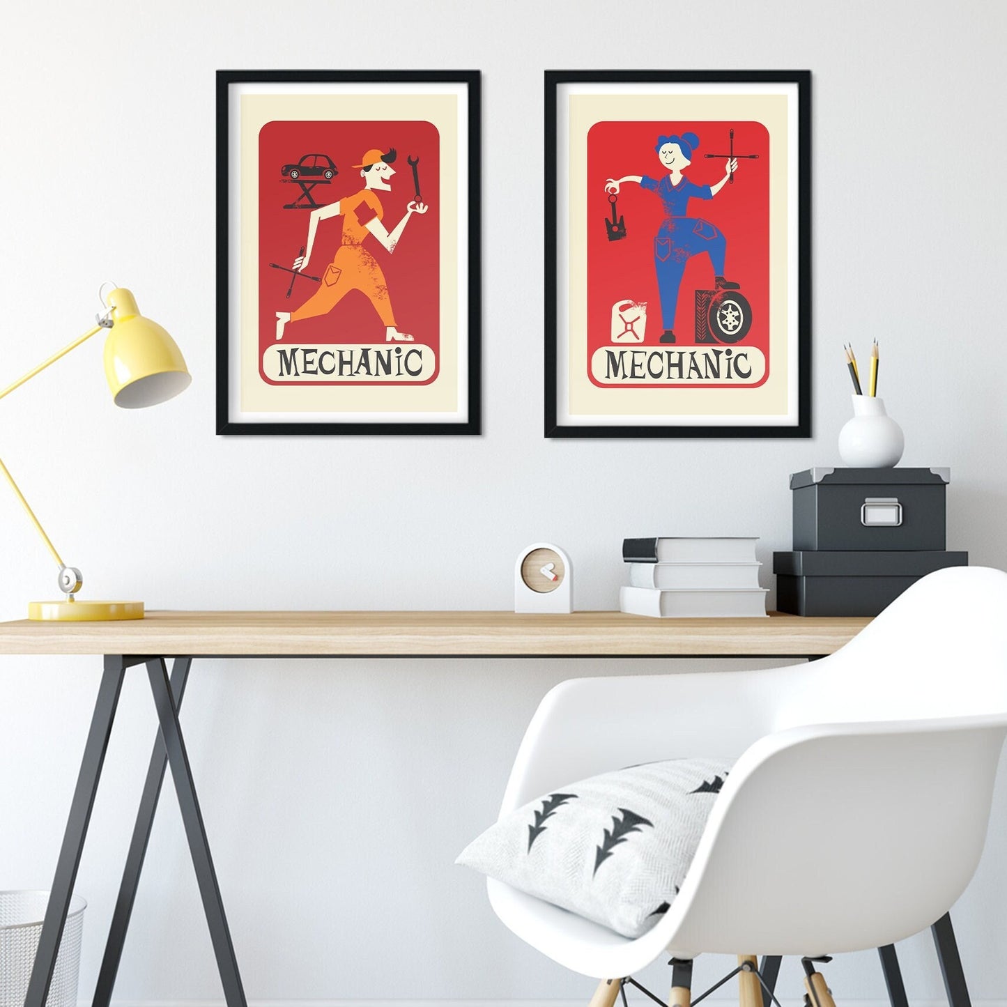 Set Of Two Mechanic Posters, Diesel Auto Gifts, Funny Custom Personalised Set Of Prints