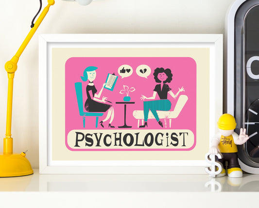 Psychologist Office Decor, Counsellor Therapist Artwork,  Psychology School Art