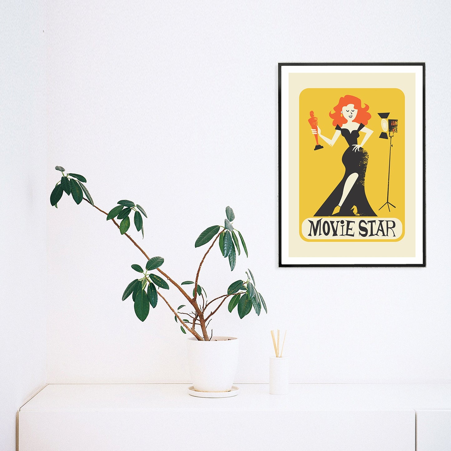 Movie Star Gift Poster, Personalized Name of Your Choice, Actress Icon Oscar Glamorous