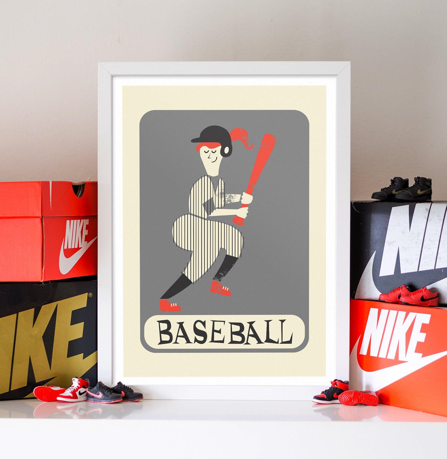 Women's Baseball Team Set Of Three Posters, Gift For Sport Lovers