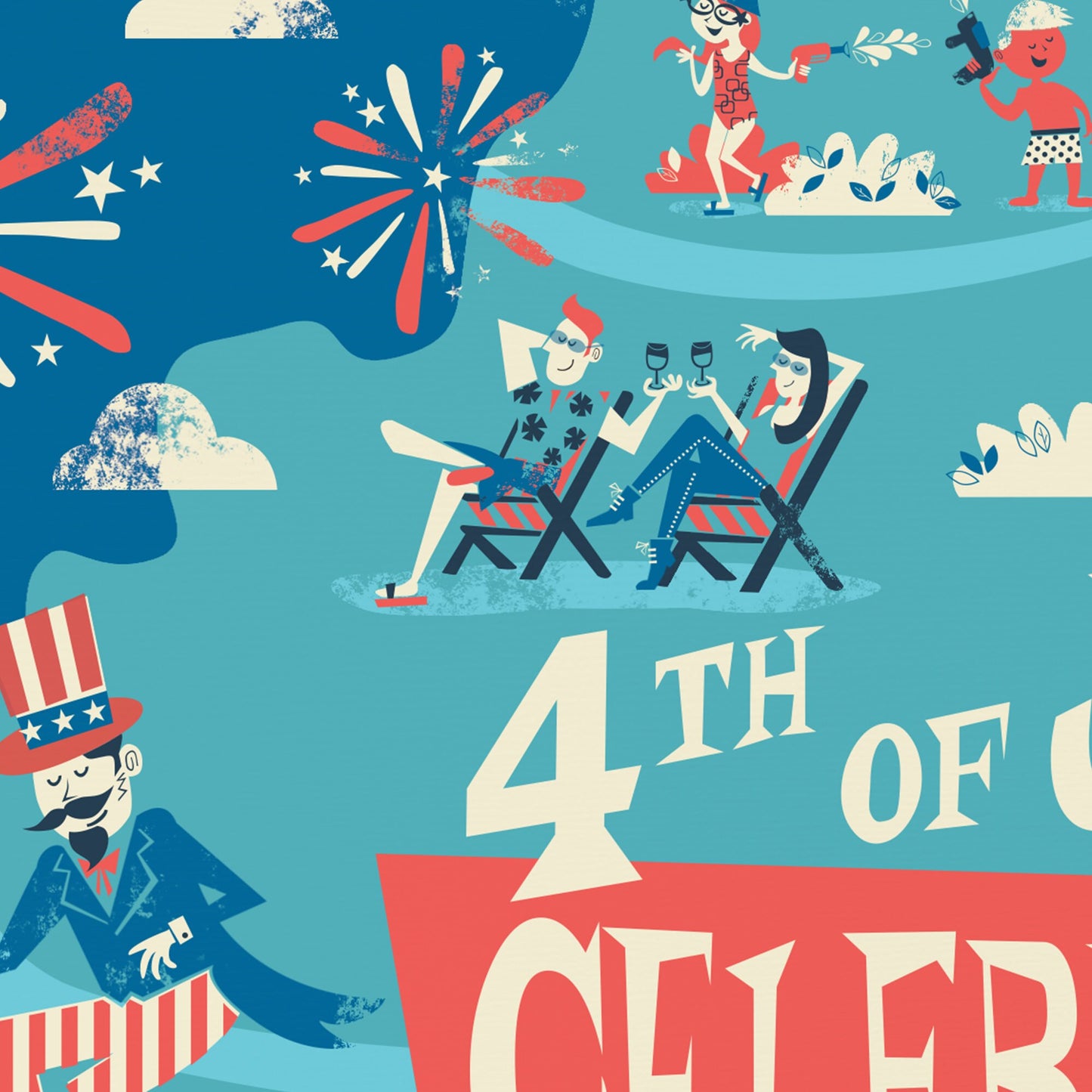 4th of July Print, USA Patriotic Gallery Wall Art Office, Independence Day, American Memorial