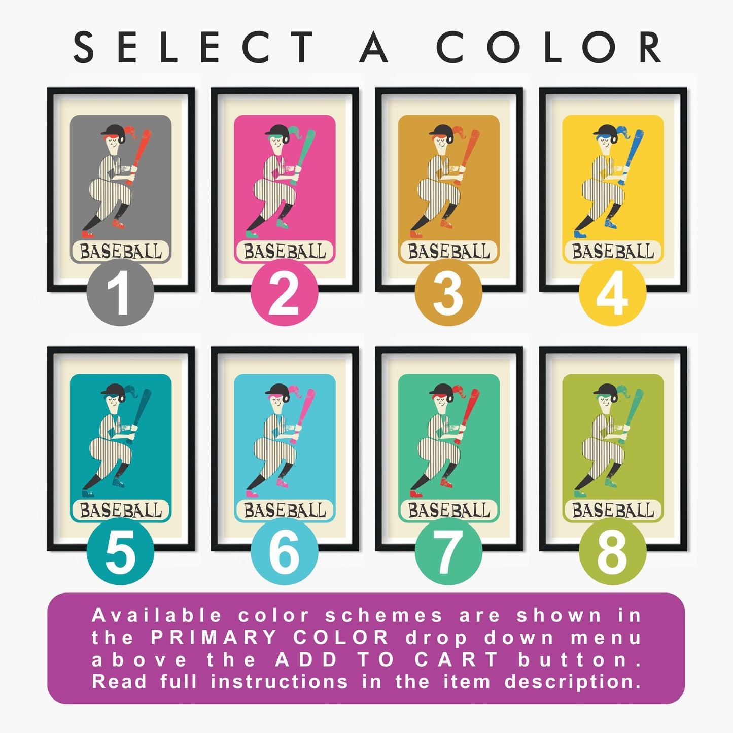 Women's Baseball Team Set Of Three Posters, Gift For Sport Lovers