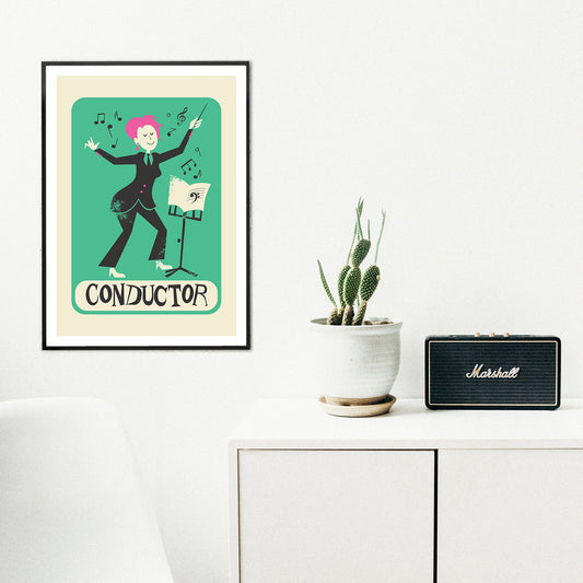 Gift For Music Conductor Poster, School Instructor Women Her, Orchestra Conductor