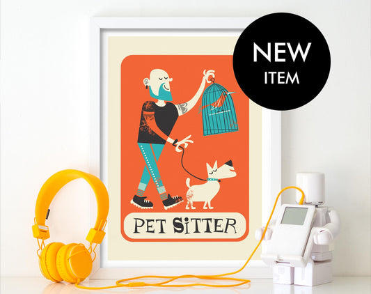 Dog Sitter Thank You Gift, Pet Bird Sitter Daycare, New Dog Owner Appreciation Poster