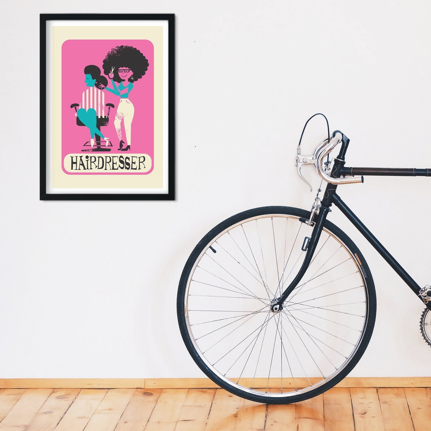 Hairdresser Birthday Gift Poster, Hair Stylist Salon Gift For Female Coworker