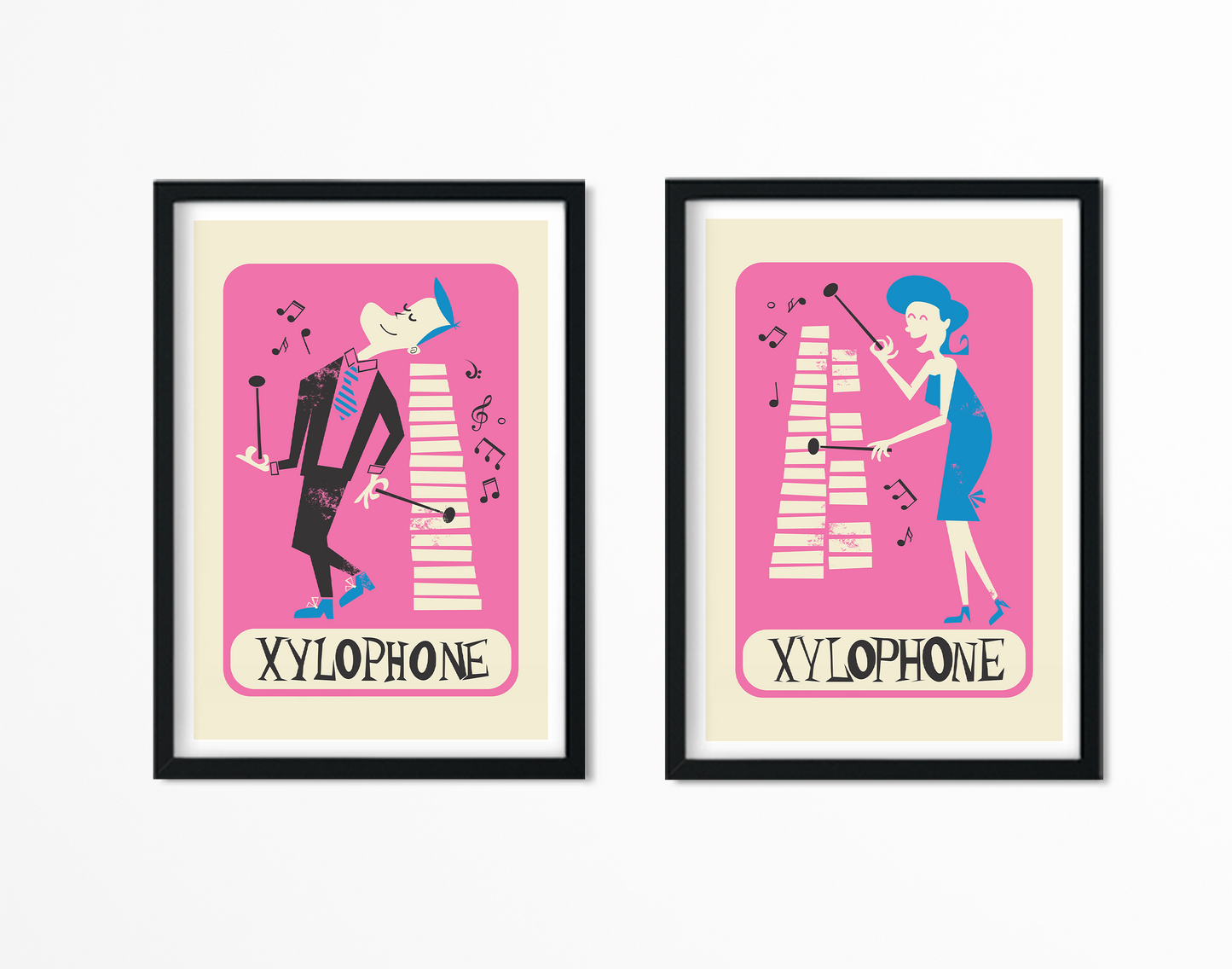 Set of Xylophone Posters, Personalized Gifts For Kids, Bedroom Wall Decor